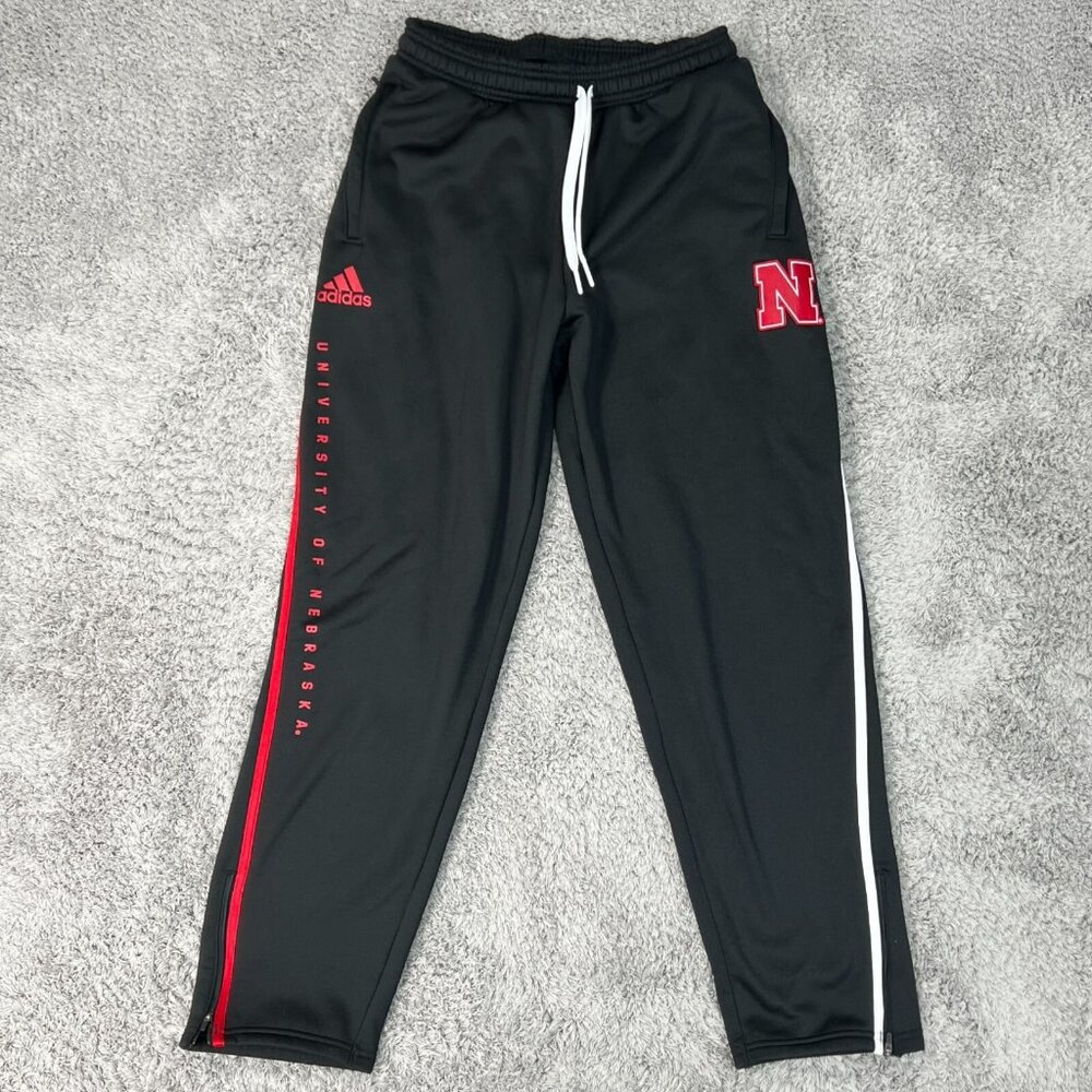 Nebraska Cornhuskers Track Pants XS Black Cross Country Adidas Team Issued